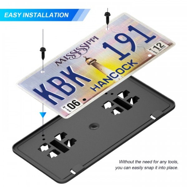 Podestaa Replace for Ford 2018 2019 2020 F150 Front License Plate Bracket Frame Holder, JL3Z17A385BA Accessories F150 Bumper License Plate Mount Black 