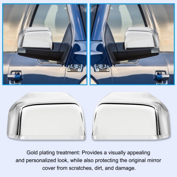 Podestaa Chrome Mirror Cover Caps for Ford F150 2015 2016 2017 2018 2019 2020 Accessories,2PCS Side Door Rear View Mirror Decoration Trims