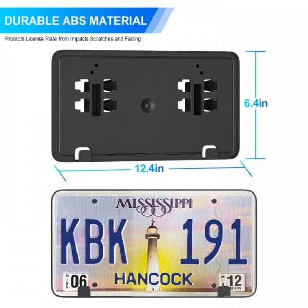 Podestaa Replace for Ford 2018 2019 2020 F150 Front License Plate Bracket Frame Holder, JL3Z17A385BA Accessories F150 Bumper License Plate Mount Black 